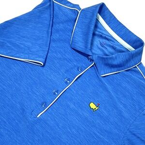 Magnolia Lane Tech Masters Golf Polo Womens L Blue Short Sleeve Performance